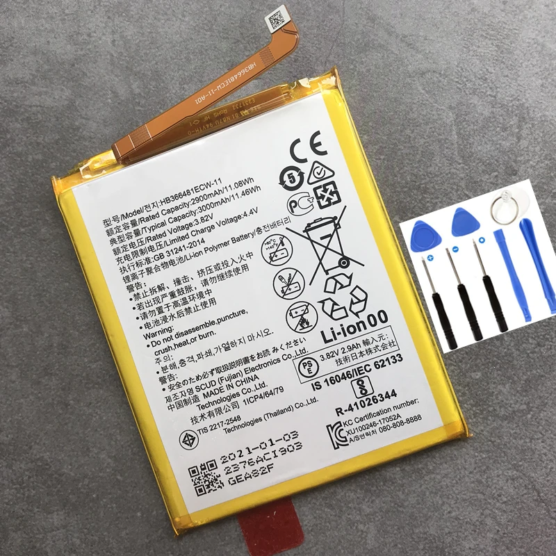 

Original HB366481ECW-11 High Quality Battery for Huawei Y6 Prime 2018 ATU-L30 ATU-L31 ATU-L42 Honor 8 9 Lite 6C Pro Cell Phone