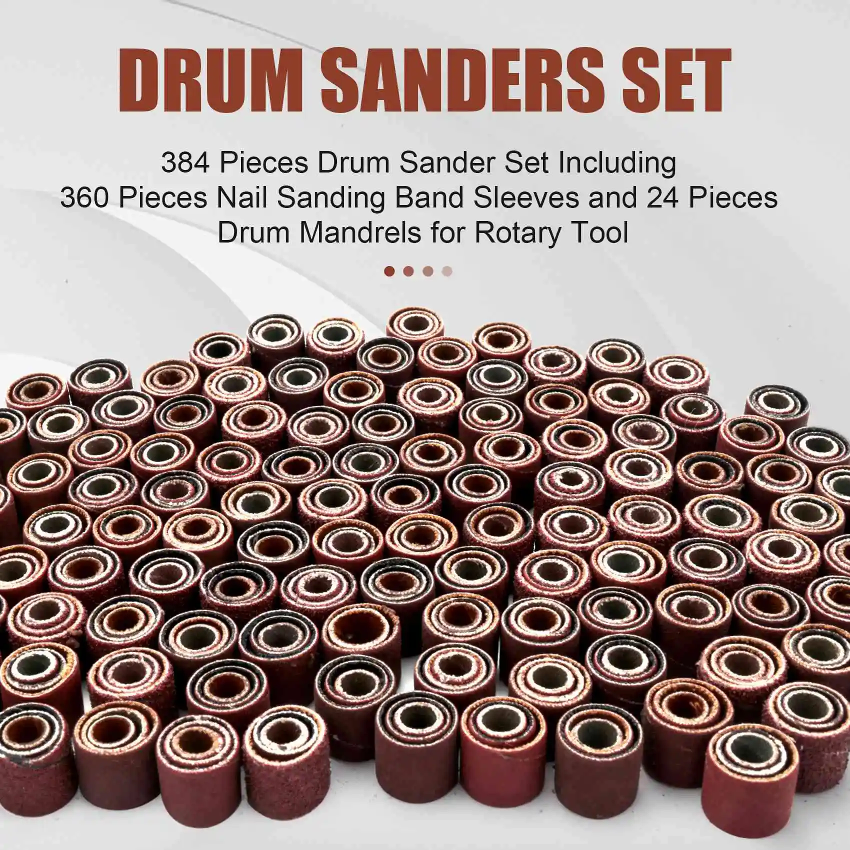Набор барабанных шлифовальных станков 384 шт. включая на 360 градусов втулки для