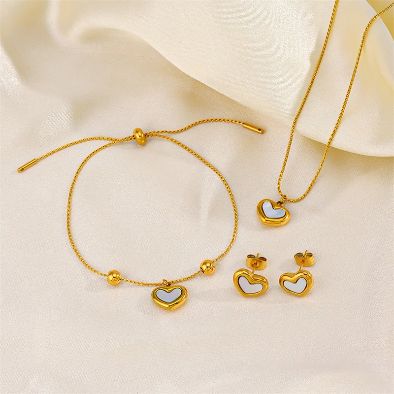 Цепочка с подвеской в форме сердца из нержавеющей стали 316L