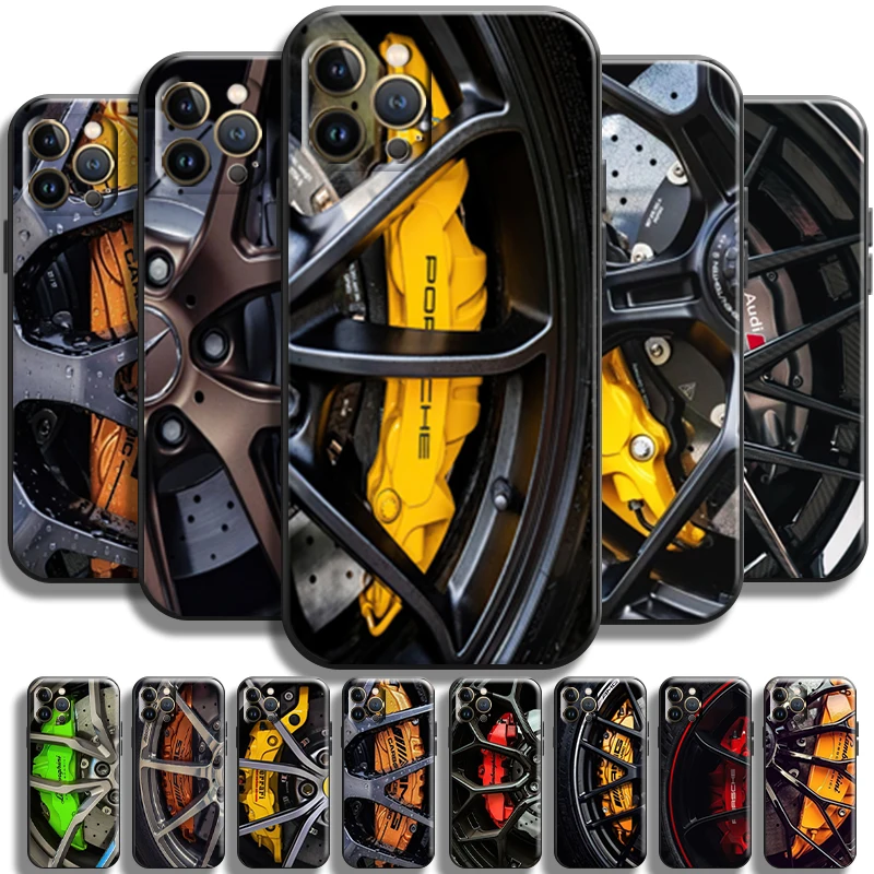 

Luxury Brand Sports Cars Tire Wheels For iPhone 13 12 11 Pro Max Mini X XR XS Max SE 5 5s 6 6S 7 8 Plus Phone Case Carcasa