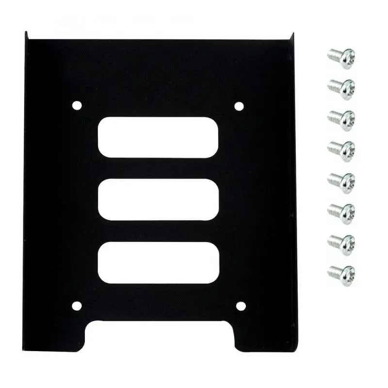 

Полезный металлический Монтажный кронштейн для SSD HDD 2,5 дюйма до 3,5 дюйма, док-станция, винтовой держатель для жесткого диска, корпус для ПК