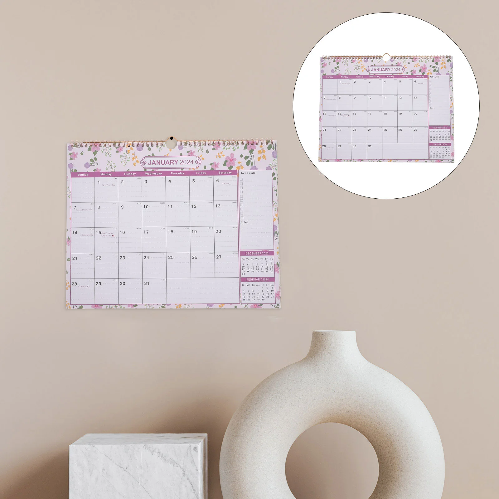 

The Office Decor 2023 Wall Calendar Monthly Planner Note Decorate 37.5X29.4X1.5CM Decorative Adornment Schedule Paper