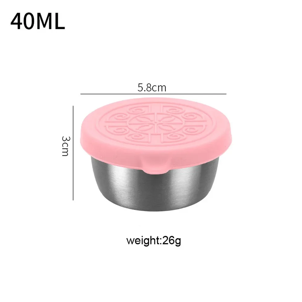 

1 шт. контейнер для заправки салата с многоразовой чашкой из нержавеющей стали объемом 1,35 унции/40 мл и герметичными силиконовыми крышками для ланч-боксов и пикника