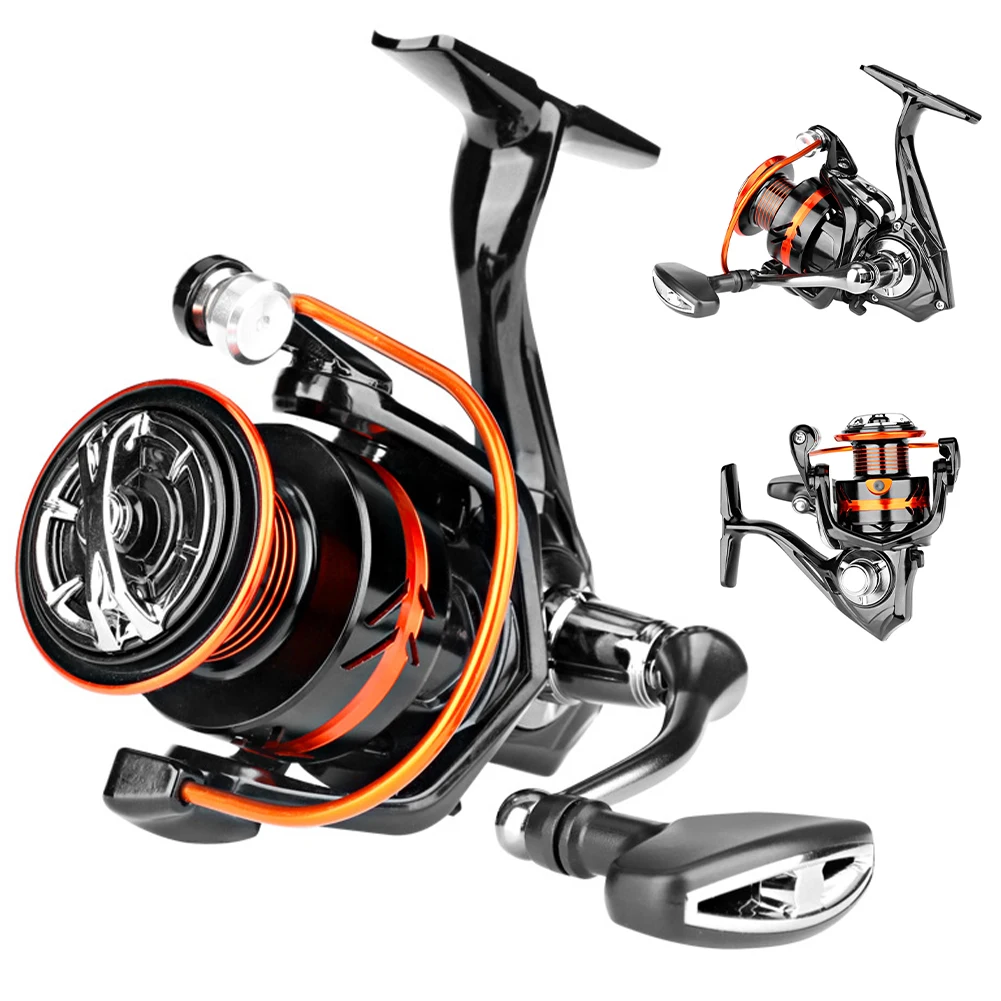 

Fishing Reel 2000-7000 Spinning Reel 12KG Max Drag Metal Rocker 5.2:1 Ratio Freshwater Saltwater Carp Bass Fishing Tackle Wheel