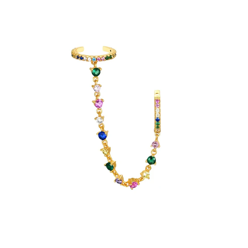 Циркониевые серьги-кольца TIANDE