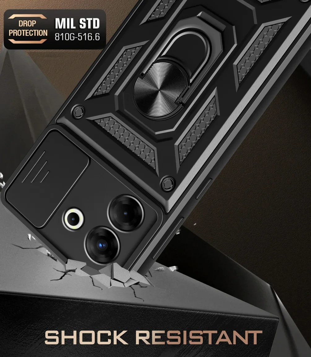 Защитный чехол для камеры Tecno Camon 20 Pro 19 18 18P 18T Spark 10 9 8 6 Go 8c Armor Hybrid Ring Back Cover