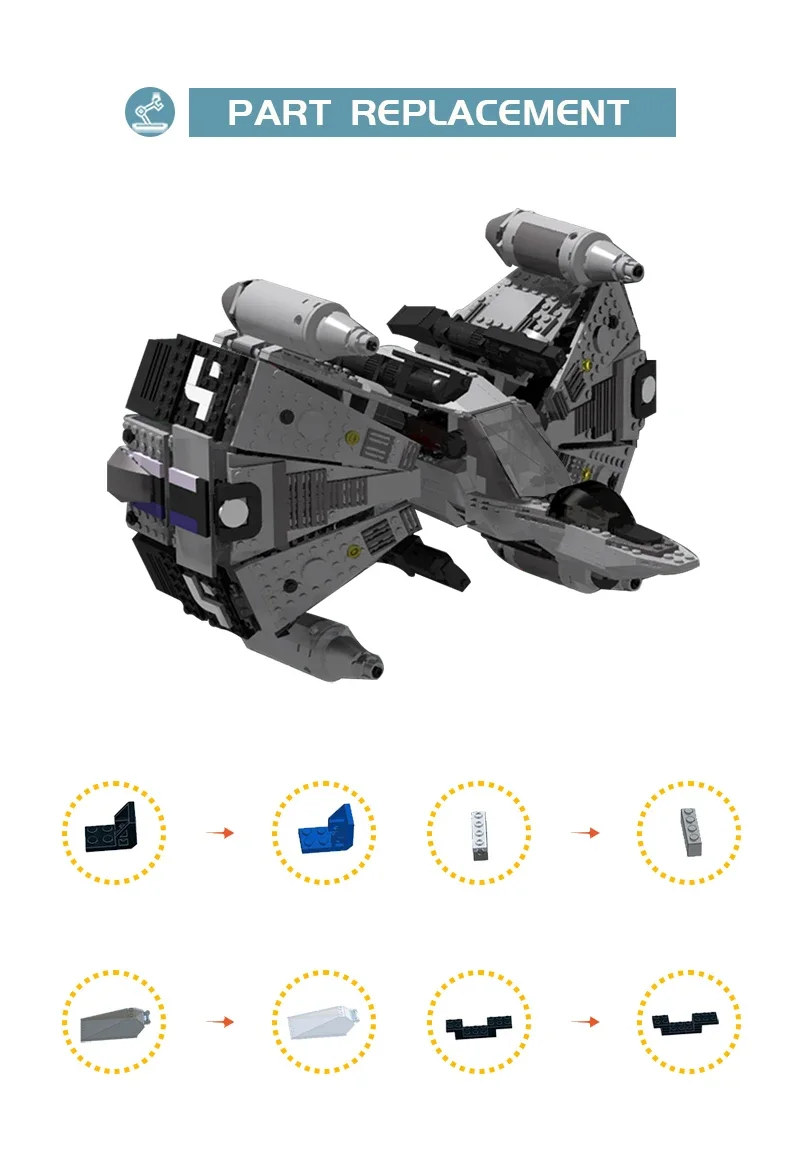 Космическая серия космический дирижабль строительные блоки MOC Starfighters-G Vielars