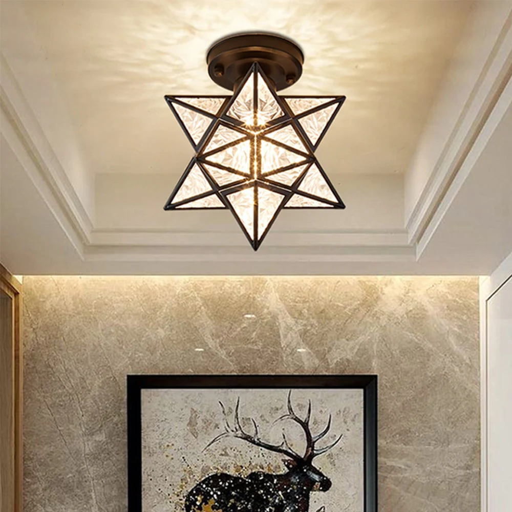 

Потолочный светильник MengJay пентаграмма золотой