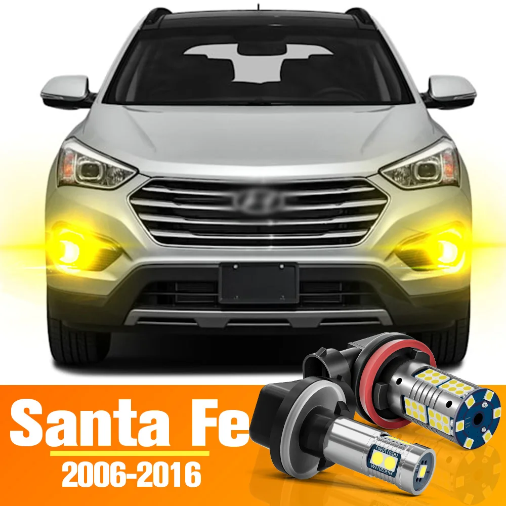 Светодиодные передние противотуманные фары 2 шт. для Hyundai Santa Fe 2006 2007 2008 2009 2010 2011 2012
