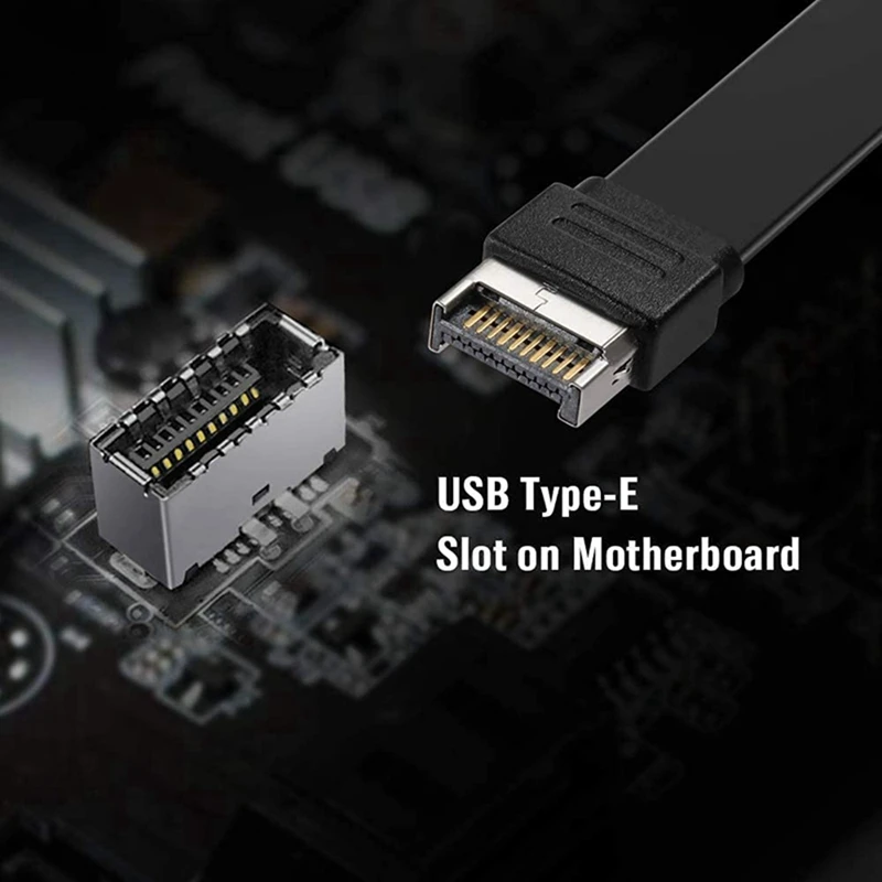 2X Удлинительный кабель USB 3 1 с передней панелью типа E на Тип C внутренний адаптера