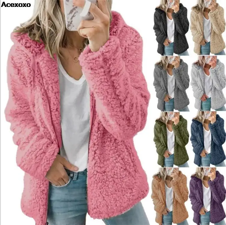 

2023 new fur hat coat autumn and winter wool coat