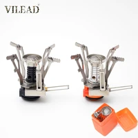 vilead mini small camping supplies folding strong fire gas stove outdoor tourist fire burner picnic barbecue portable equipment
