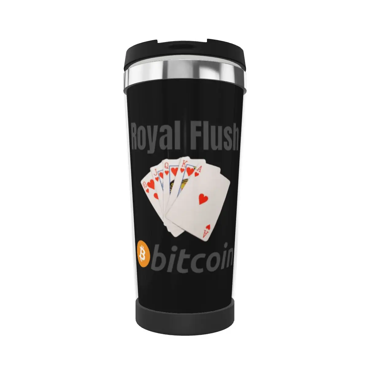 

Double Insulated Water Cup Royal Flush - Bitcoin Original Racerback Tank Novelty Satoshi Heat Mug Funny Geek