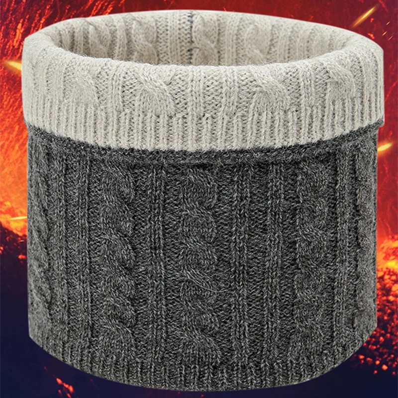 

Winter Double Side Kintted Neck Warmer For Unisex Outdoor Windproof Scarf Pipe Thicken Warm Pullover Scarf Neck Scarf Wholesale