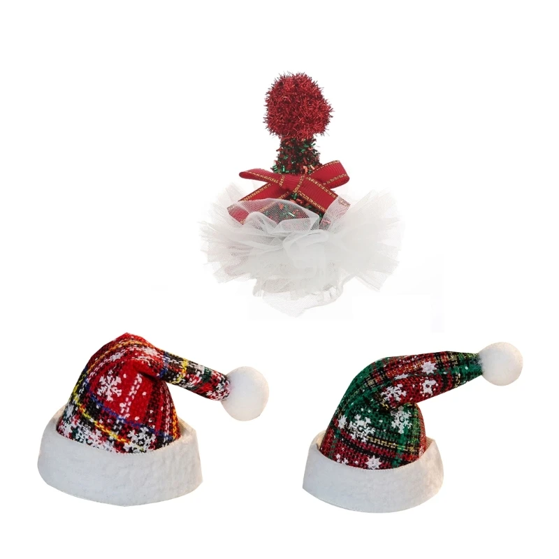 

Festival Hairpins Cute Santa Claus Hat Hairclips Children Christmas Stage Props