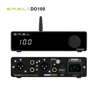 smsl do100 hires audio dac es9038q2mx2 bluetooth 5 0 dsd512 32bit 768khz opa1612 balanced xlr output decoder with remote control