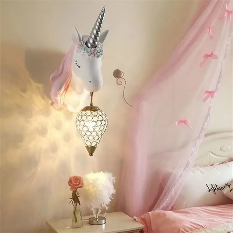 KARLOS современный настенный светильник с единорогом креативная гостиная спальня