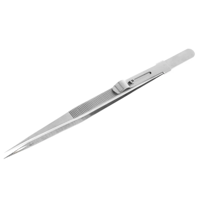 

Jewelry Tweezers Concave Groove Diamond Stainless Steel Adjustable Craft Tools