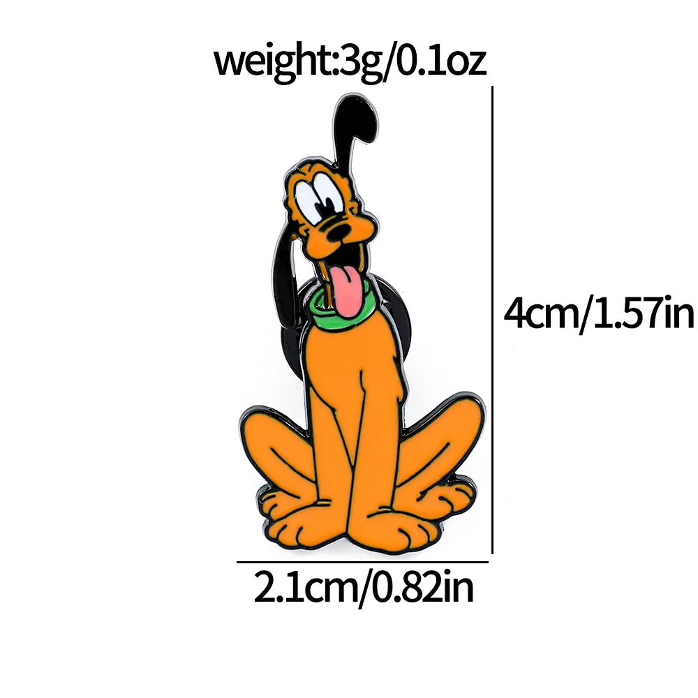 Металлическая эмалированная брошь в виде героев мультфильма Микки Маус