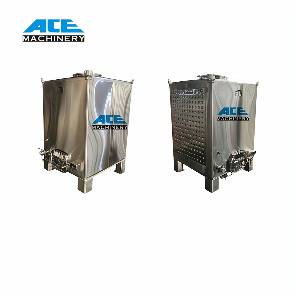 

1000L-2000L Long Service Life Safe Ss304/Ss316l Stainless Containers Steel Ibc Tote Tank For Liquid Chemicals Food
