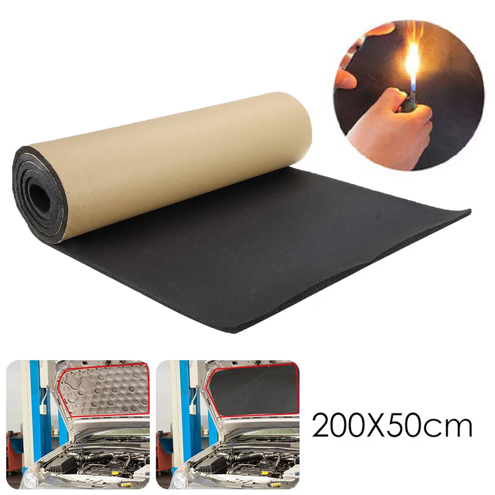 

200x50cm Car Sound Deadener Mat 3/6MM Sound Absorption Noise Heat Deadening Soundproof Dampening Mat For Car Hood Engine Door