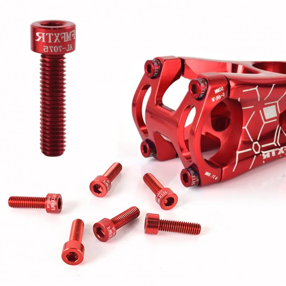 

6Pcs Stem Fixed Screws Useful Lightweight Colored Corrosion Resistant Stem Screws Cycling Equipment Stem Screws MTB Stem Screw