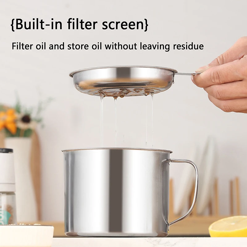 1 шт. масляный горшок из нержавеющей стали для домашнего использования с