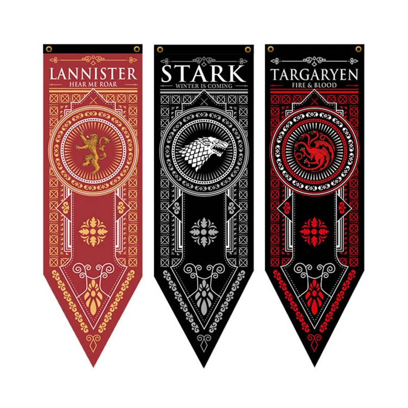 

Cool Party Decoration stark flag Families Home Decor Wolf Dragon Banner decorate A Song of Ice and Fire