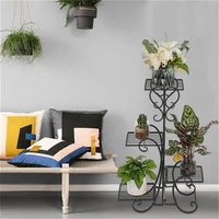 4 tier metal shelves flower pot plant stand display for indoor outdoor garden