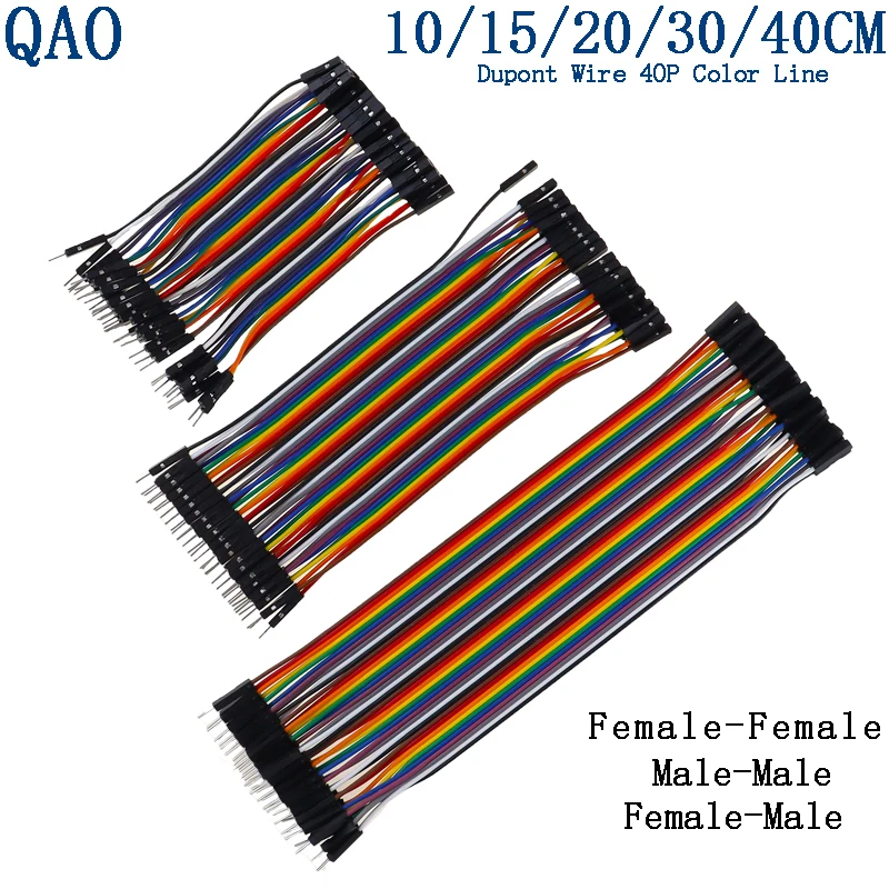 

Dupont Line 10CM 20CM 30CM 40Pin Male to Male + Male to Female and Female to Female Jumper Wire Dupont Cable for Arduino DIY KIT