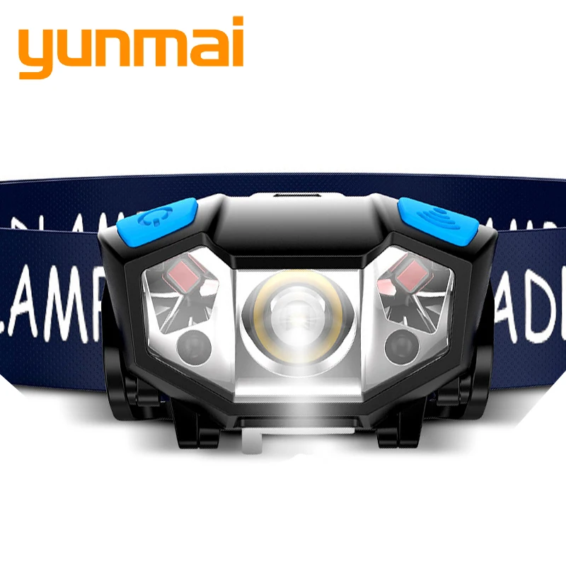 

T19 Z40 Body Motion Sensor Mini Rechargeable LED Headlamp 3000LM Portable LED Head Light Lamp Camping Flashlight USB Lantern Q5