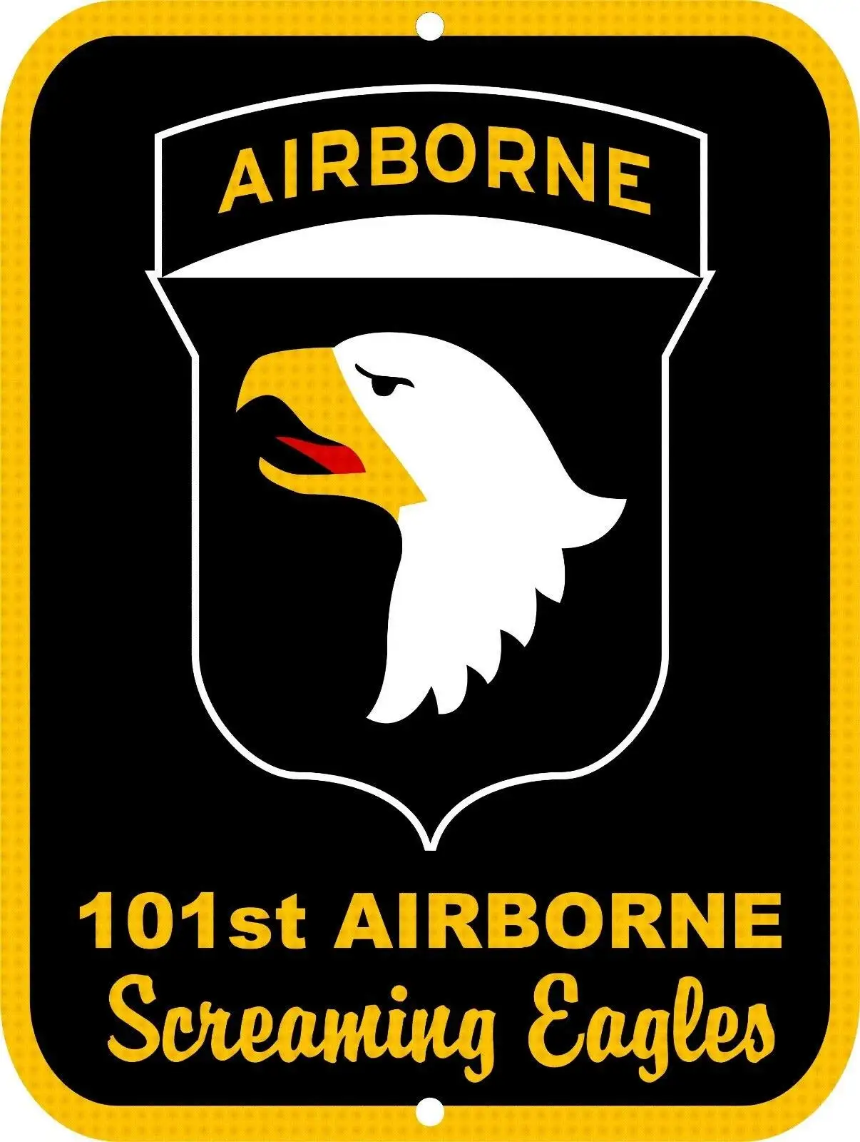 

New Tin Sign Army 101st Airborne Division Screaming Eagles Vietnam Iraq Metal Tin Sign Vintage Art Mural 8x12 Inch