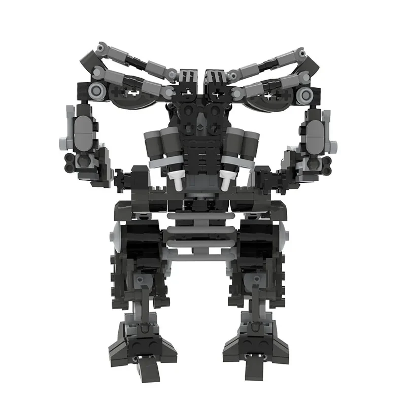 BuildMOC Hackers Empire APU The Matrixed Mecha Robot Building Blocks Kit Черная машина Воины Фильм DIY Кирпичная
