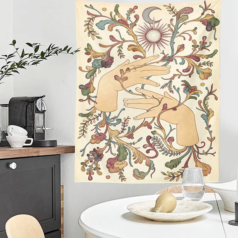 

Large Fabric Wall Tapestry Sun Moon Wall Art Home Decor Tapestri Wall Hanging Boho Psychedelic Blanket Tapiz Hippie Carpet Towel