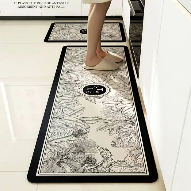 

Anti-Slip Carpet Kitchen Mats Wipeable Wash Long Strip Carpet Dish Mat Foot Mat Super Non-slip Diatom Mud Pad Bath Pad