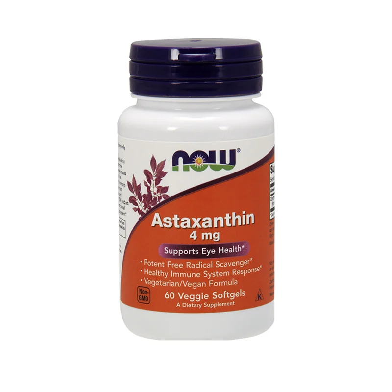 

Free shipping Astaxanthin 4mg Supports Eye Health Potent Free Radical Scavenger Healthy Lmmune System Response Vegetarian