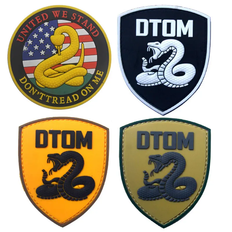 

Don't Tread Me, Cobra Snake 3D Pvc Rubber Hook and Loop Patch Tactical Military Armband Badge Hook Cobra Patch Logo