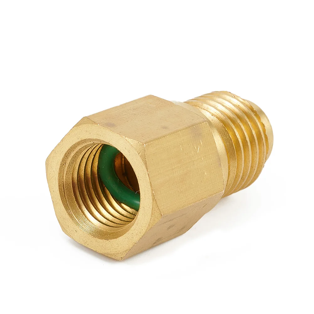 

2Pcs R134A R12 R22 Adapters Refrigerant Pump Port Connection Adapters 1/4\\\\\\\" SAE Female 1/2\\\\\\\" ACME Male Refrigeration
