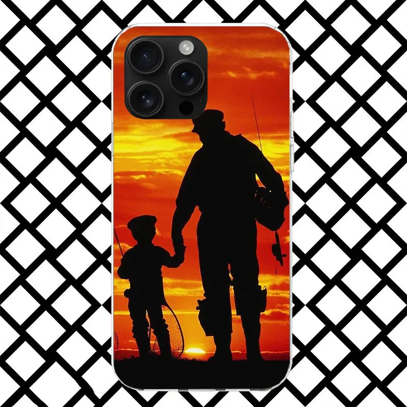 Чехол для телефона «Hunting Fishing Man» для iPhone 17 Air 16 16E 15 14 Plus 13 Mini 12 11 Pro Max 7 8 + SE 2020 Soft Cover Fundas (art.: 3920d19443fc3) - 3920d19443fc3