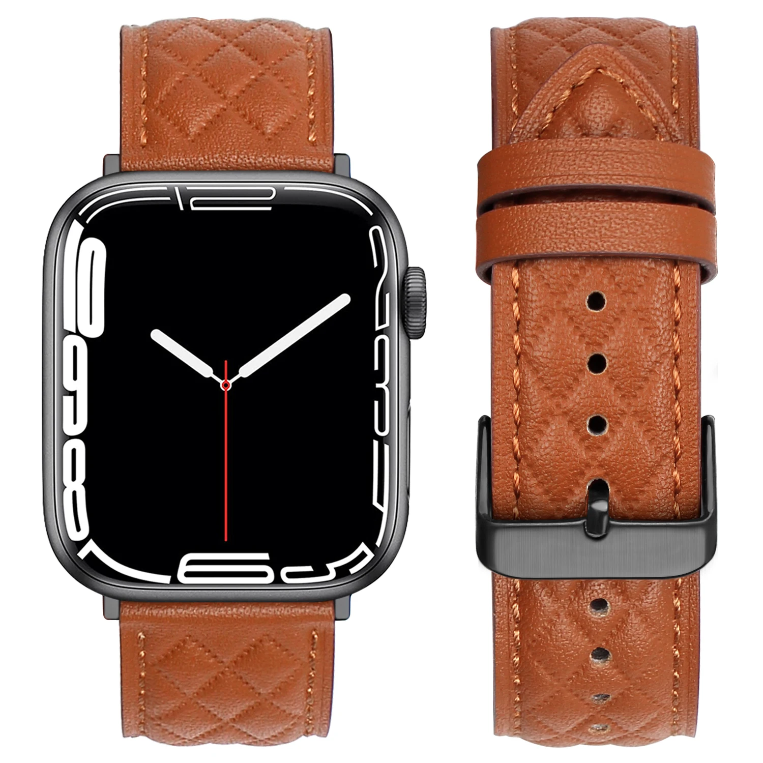 

Watch Band for Apple Watch Series 8/7/6/5/4/3/2/se/ultra Prismatic Cow Leather Strap for Iwatch 38 40mm 42 44 41 45mm 49mm Band