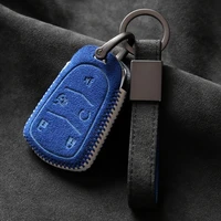 customized high quality alcantara suede key chains key case key cover for cadillac xtsxtsxt4atslct5ct6srxxt6