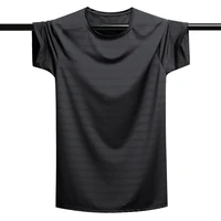 sport mens gym quick dry t shirts fashion for mesh 2022 summer short sleeves black white tshirt top tees oversized 7xl 8xl 9xl