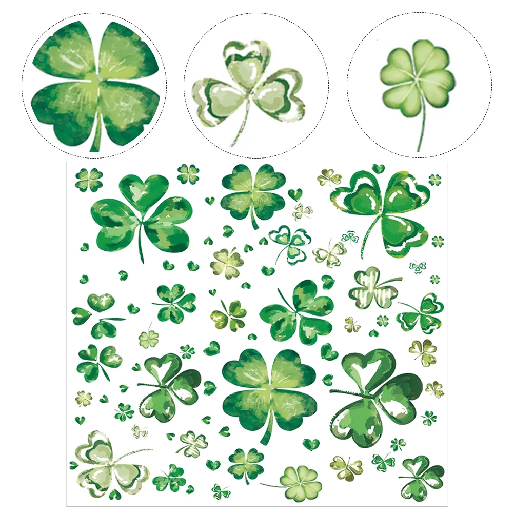 

Shamrock Sticker Decal Stickers St Patricks Window Wall Decorations Partybackground Festivalglass Refrigerator Wallpaper Lucky