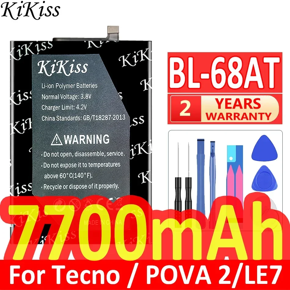 Аккумулятор KiKiss 7700 мАч BL-68AT для Tecno POVA 2 pova2 LE7
