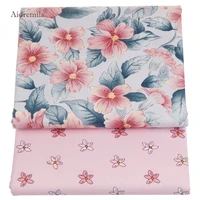 printed twill cotton fabricpink flower clothdiy sewing quilting home textile material for baby childrens beddingshirtdres