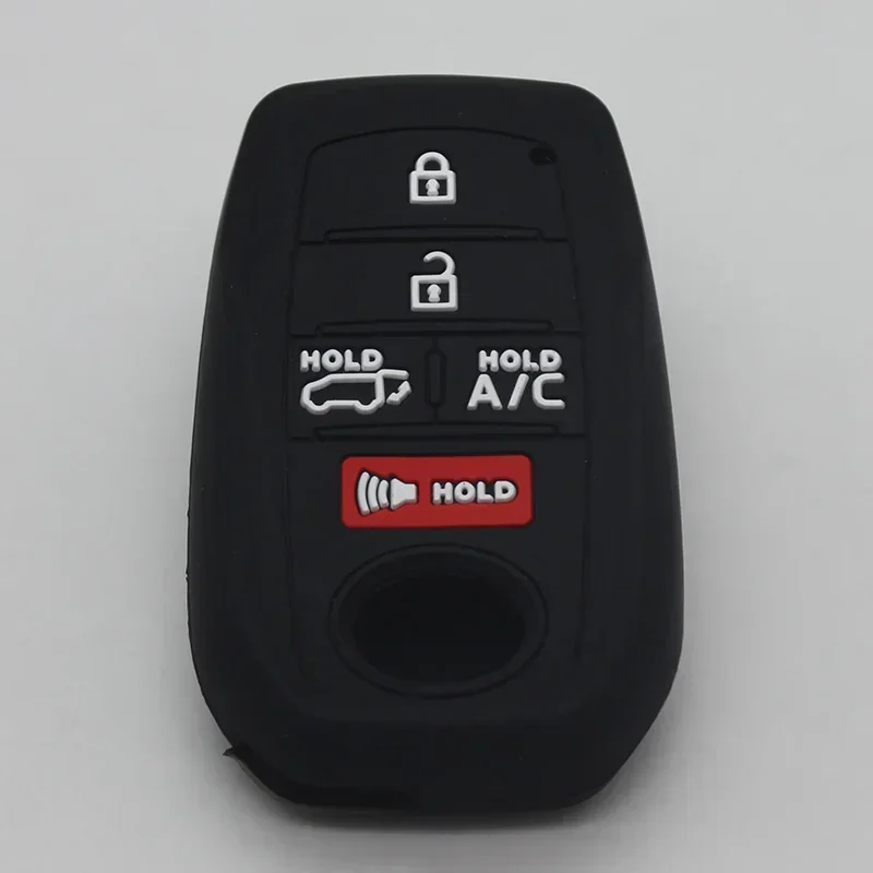 

Силиконовый чехол для ключей от автомобиля Cocolockey для Toyota Rav4 Prime Prius Prime 2019 2020 2021 2022 с 5 кнопками, автоаксессуары, сумка для ключей