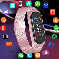 stainless steel smart watch women sport passometer sleep tracker fitness watch for android ios electronics clock smartwatch men