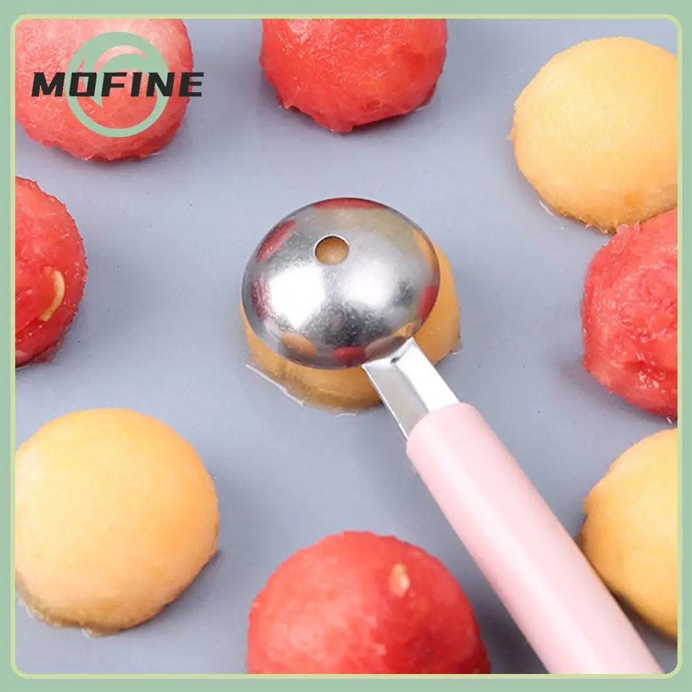 

Diy Assorted Cold Dishes Tool Stainless Steel Carving Knife Fruit Carving Device Watermelon Ice Cream Dig Ball Scoop Dual-head