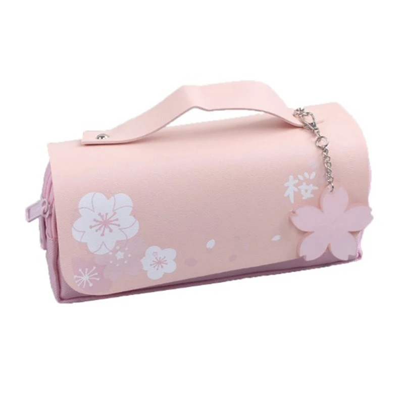 

Pencil Bag Large Double Layer Cherry Blossom Pencil Case Supplies Pencilcase School Box Pencil Pouch Stationery