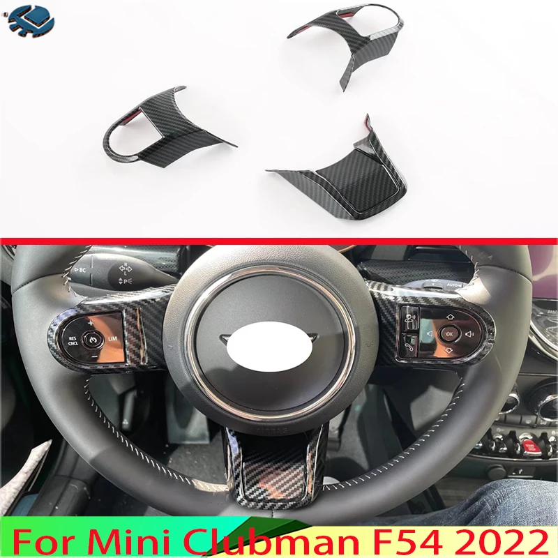 

Аксессуары для автомобилей Mini Clubman F54 2022, панель рулевого колеса из АБС-пластика, ободок, отделка, вставка, значки, украшение для формования
